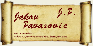 Jakov Pavasović vizit kartica